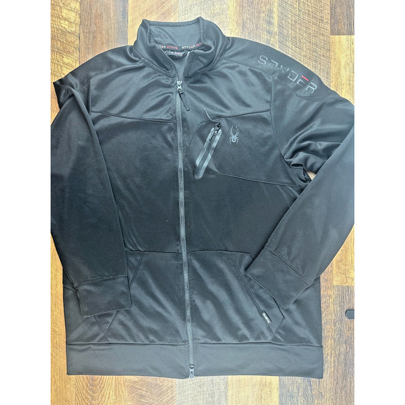 Spyder Active Jacket Men's XL Black ProWeb Full Zip Lightweight Performance - Picture 1 of 8